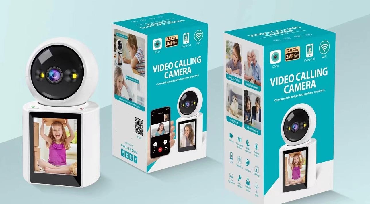 1080P WiFi Video Calling Security Camera – iCSee App – Two-Way Audio – Motion Detection – Indoor Smart Monitor